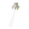 Wedding Aisle Decorations Chair Back Flower Decorations Artificial Flower with Long Ribbon for Ceremony Wedding Party