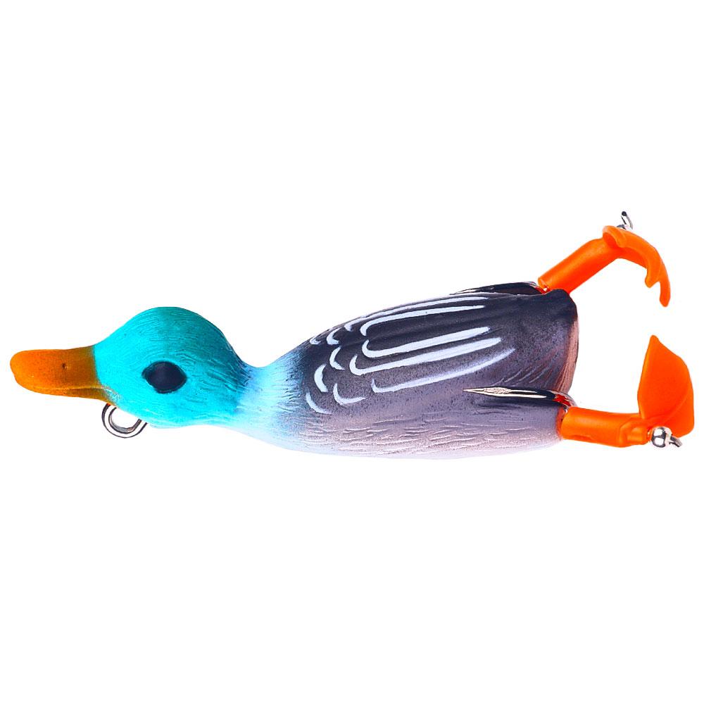 1PCS/Floating Duck Fishing Lure Ducking Fishing Frog Lure Artificial Bait Duckling 3D Eyes Fishing Baits Bass Carp Pike Fishing