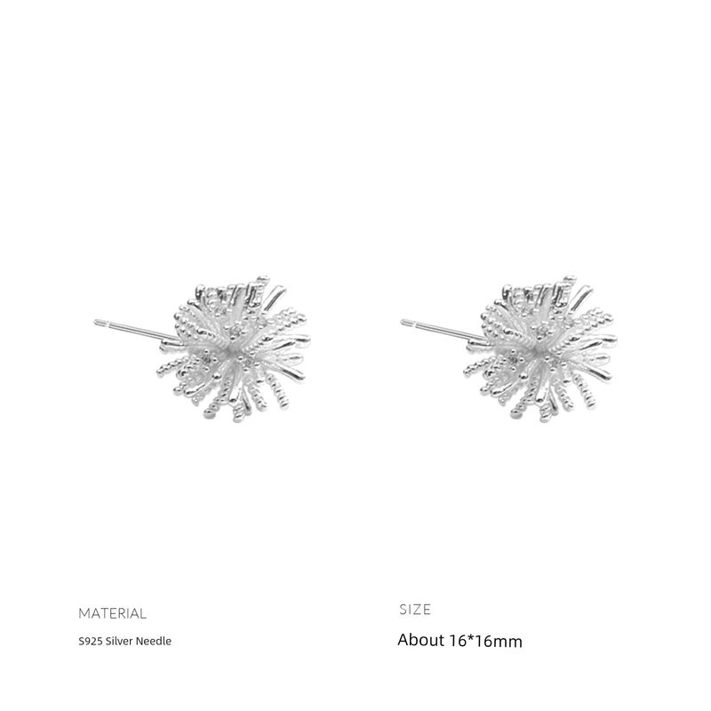 

Xiaoxianren 925 Чистое Серебро Гвоздики-фейерверки с серебряной иглой Женские серьги Стиль Инс Мода Особый интерес Самые продаваемые Стильные A pair