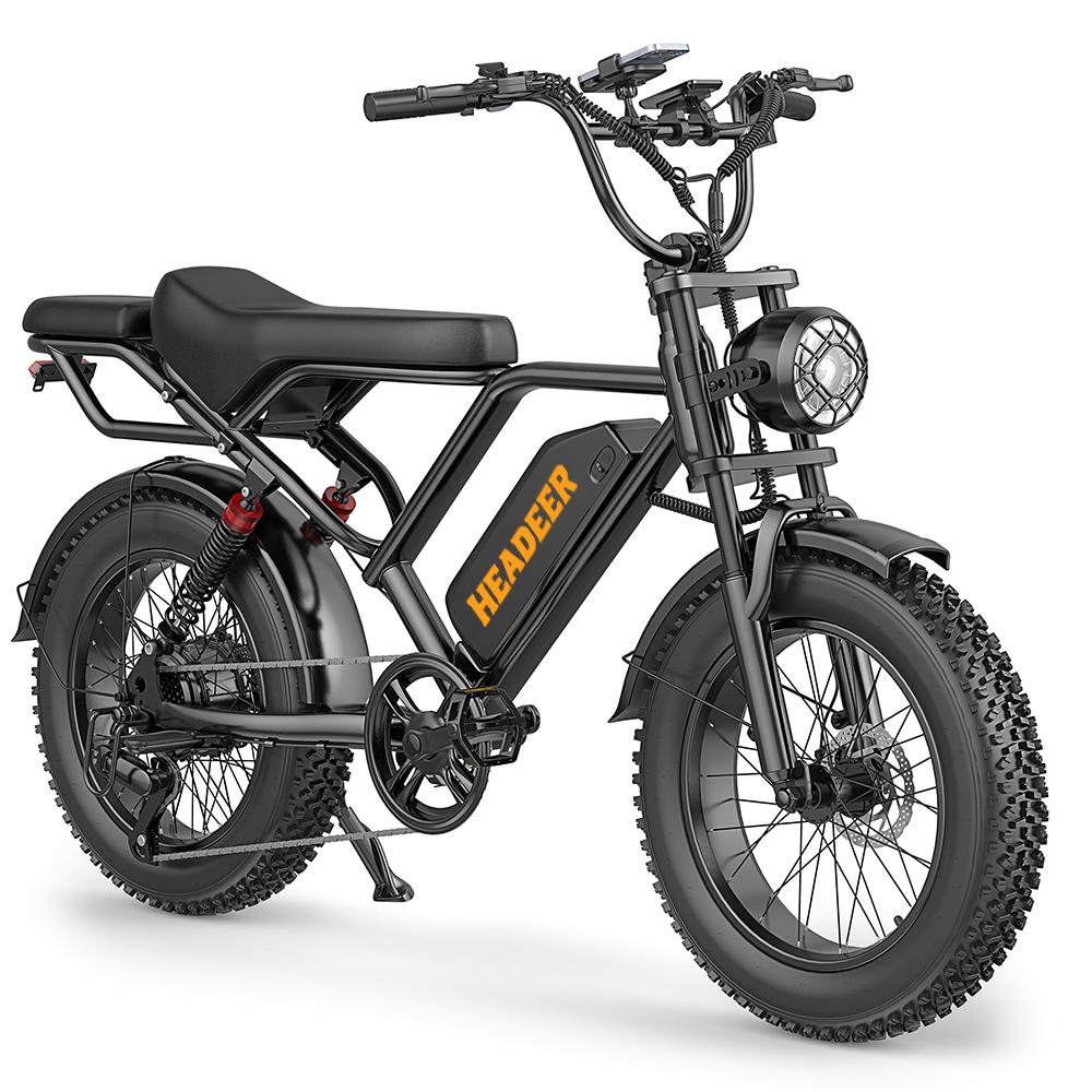 HEADEER BK20 Bicicleta Elétrica para Adultos Bateria 48V20AH Motor 750W Bicicleta Elétrica Carga 150KG Autonomia 80KM Pneus Largos 20 Polegadas E-Mountain Bike para Off-Road