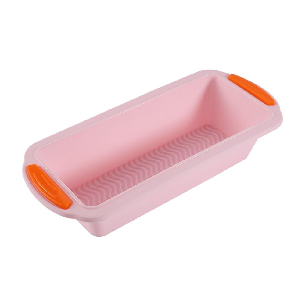 

Professional Silicone Bread Pan Rectangular Easy Release Square Cake Mould Non-stick Toast Bread Mold Cake Making розовый