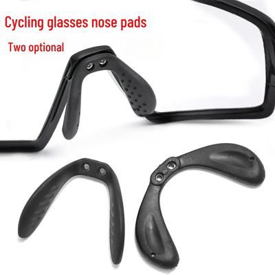 Occhiali da Sole Neri Regolabili per Ciclismo con Nasello a Doppia Apertura a Forma di U e Lente Unica
