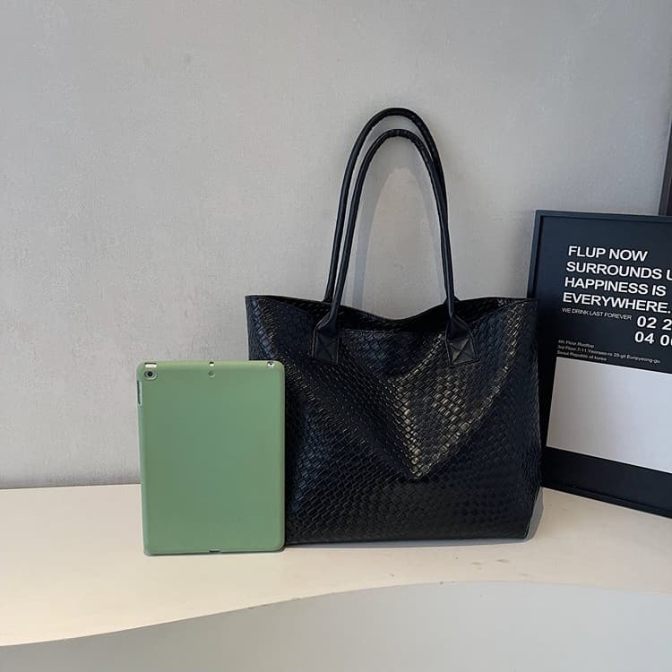 Women's Fashion Versatile PU Large Capacity Tote Bag