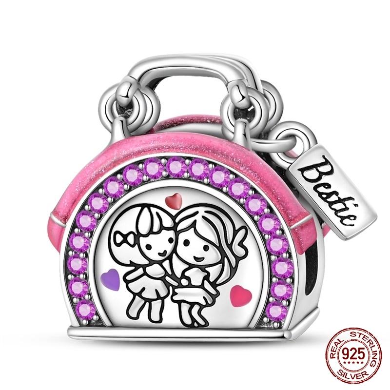 New Black/Red/Blue/Green/Purple Heart Series For Original Bracelet Bead Charm 3Mm Diy Necklace Pendant Accessories