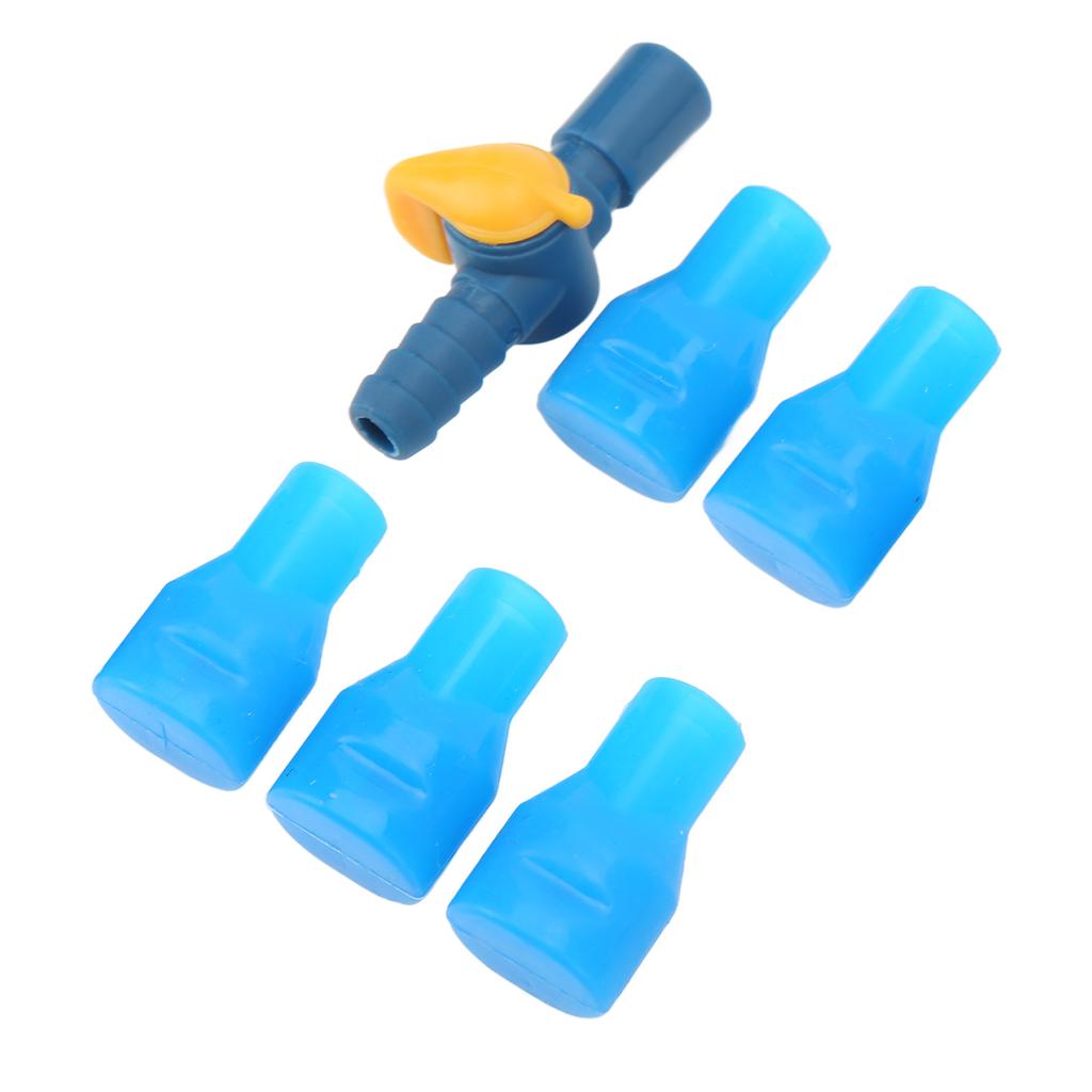 5PCS Water Bag Bite Valve Food Grade Silicone with Straight Tube Connector Water Bag Suck Nozzle for Cycling