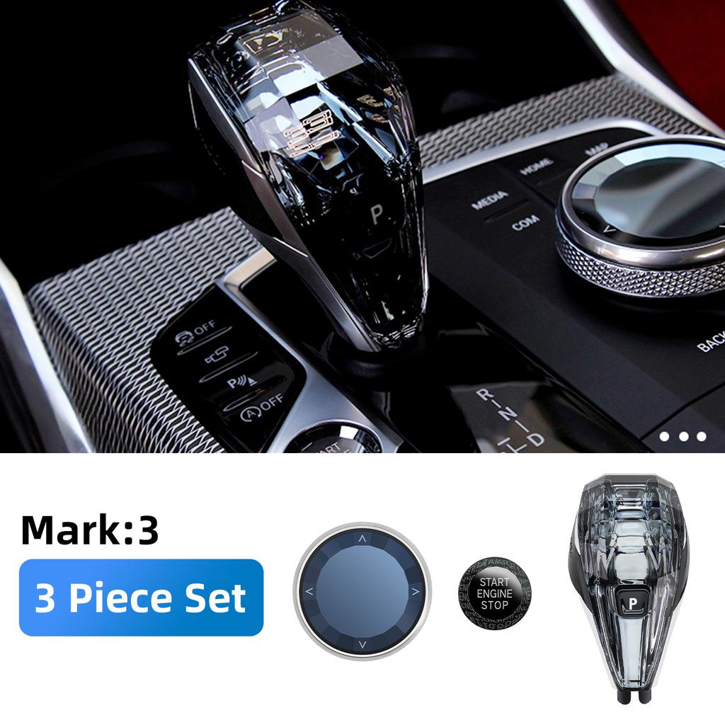 3/4 Piece Set Automatic Crystal Gear Shift Knob Lever For BMW G20 G21 iX3 G08 X3 G01 X6 G06 X7 G07 X5 G05 Car Gear Handle Short
