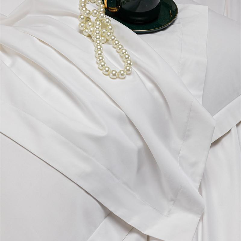 Pure White 60s Sateen Hotel Pillowcase - Single Piece