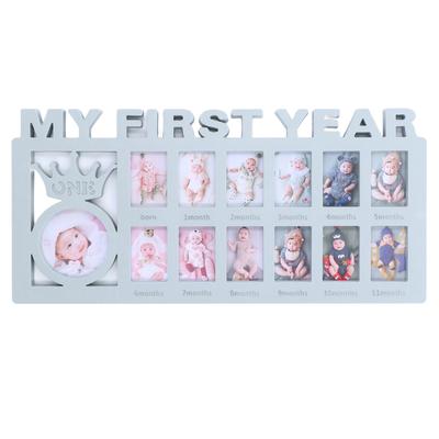 Newborn Photo Frame Durable Polished 12 Small Picture Frames Record Baby S Monthly Growth Baby Photo Frame for Gift
