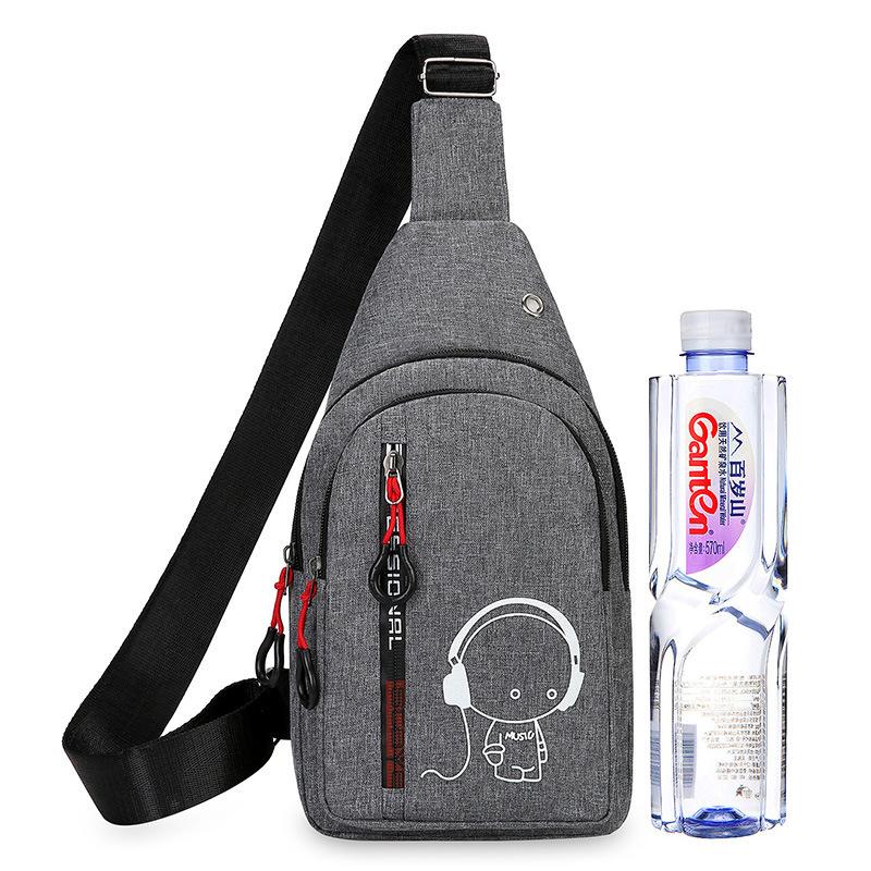 Luminous Children Men's Chest Bag New Fashion Messenger Bag Multi Layer Small Bag Leisure Outdoor Small Backpack.