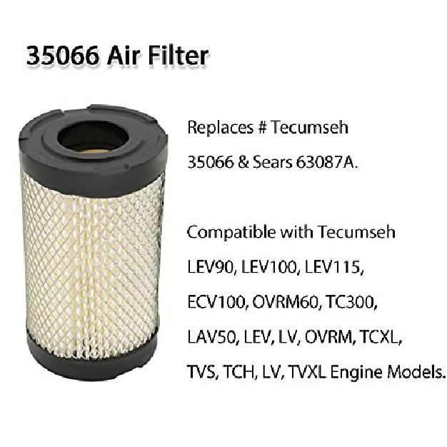 Carburetor Kit for Tecumseh 632615 632208 632589 H30 H35 Engines W/ Filter