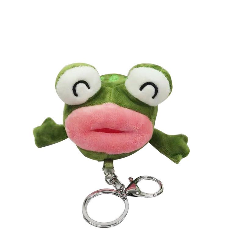 Fun Charming And Green Plush Frog Keychain Cartoon Toy Perfect For Gifts Girls