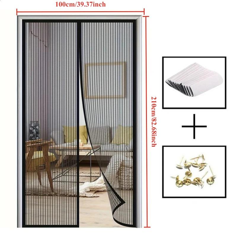 Magnetic Screen Door Self Sealing Summer Door Curtain Mesh Door Curtain Home Door Net Mosquito Net Door Curtain House Home Screen