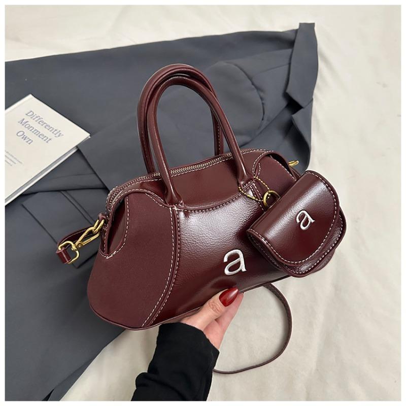 

Summer new simple shoulder bag niche women s bag hand carry fashion pillow bag women бордовый