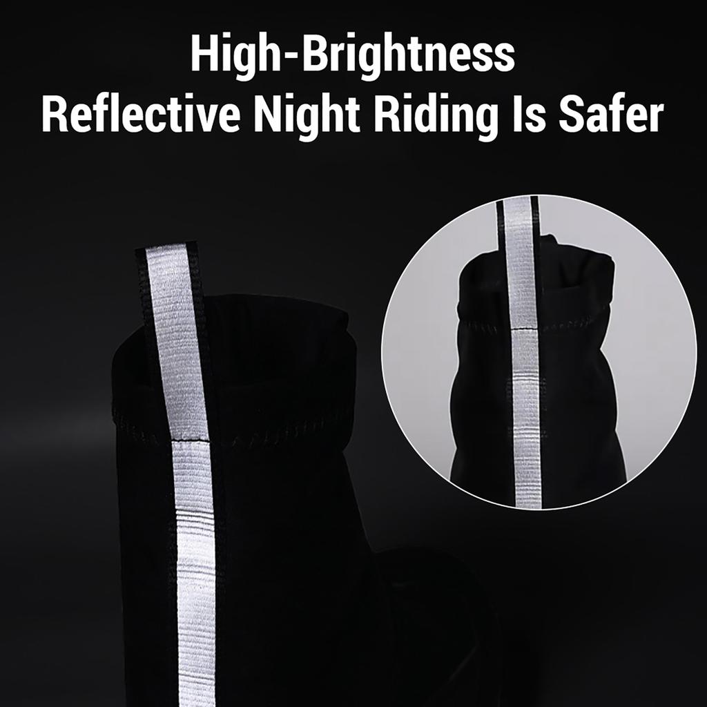 Winter Mountain Bike Boots Outdoor Nylon Warm Windproof Fashion Reflective Cycle Boots Riding Boots