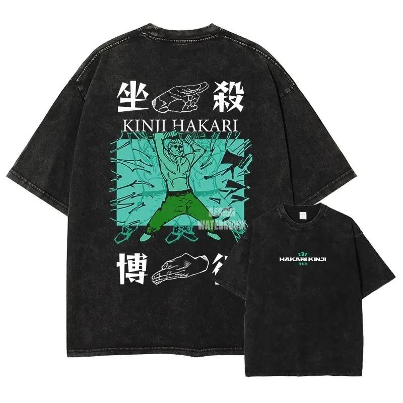 Anime J-Jujutsu K-Kaisen T Shirts Manga Washed Oversized Vintage Washed High Quality Hot Product Unisex Sweatshirt Sports Soft