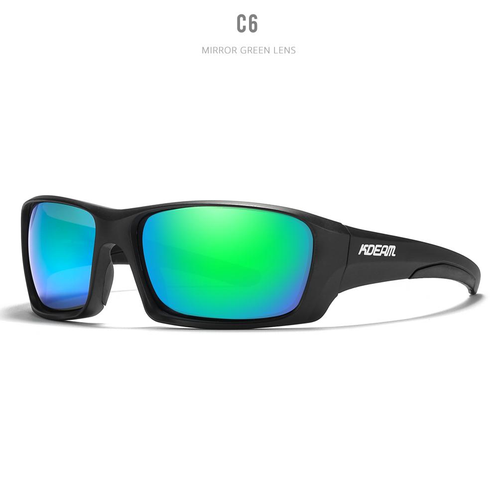 KDEAM High-End Sports Goggles TR90 Polarized Sunglasses Men Hiking Fishing Sun Glasses With Zipper Case