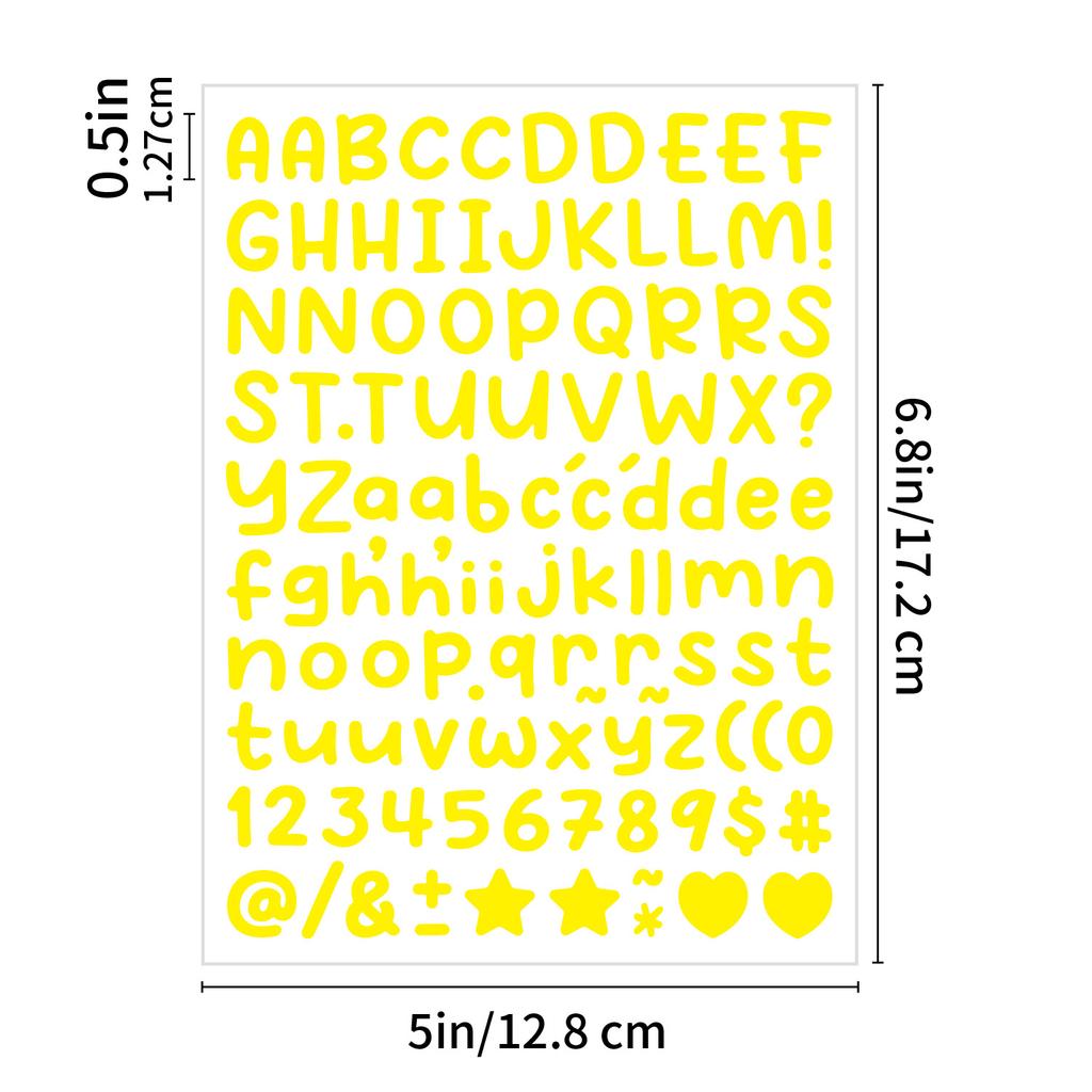 0.5-inch English Letter Sticker Small Size Gu Card Greeting Card Decorative Hand Note Scrapbook Letter Sticker