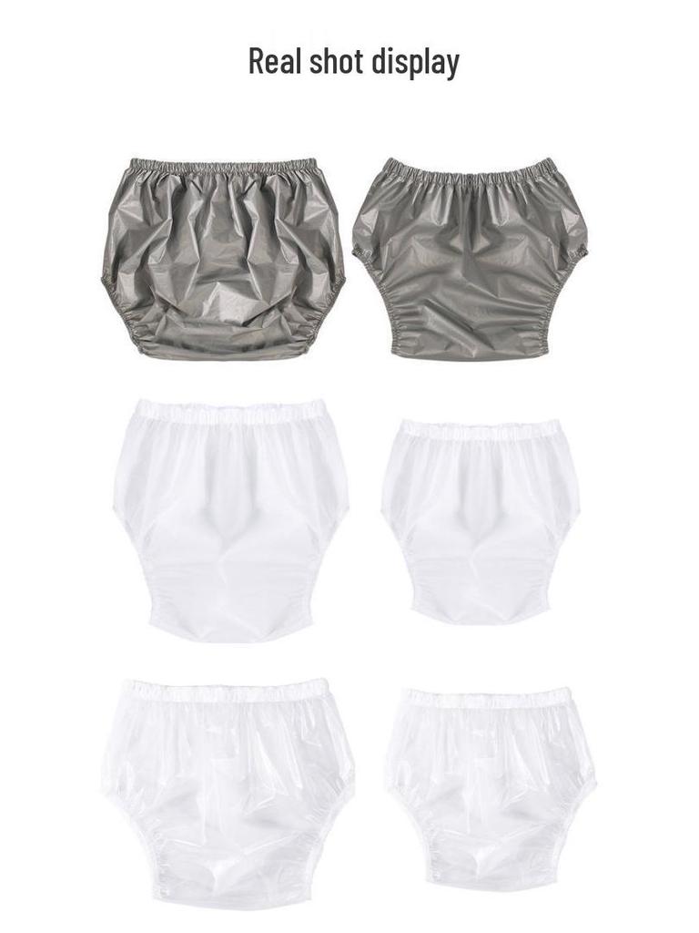 Unisex Reusable TPU Waterproof Incontinence Pants - Leak-proof Plastic Diapers
