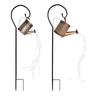 Solar Watering Can Lamp IP44 Waterproof Outdoor Garden Yard Pathway Patio Lawn Hollowed Water Can Lantern String Light