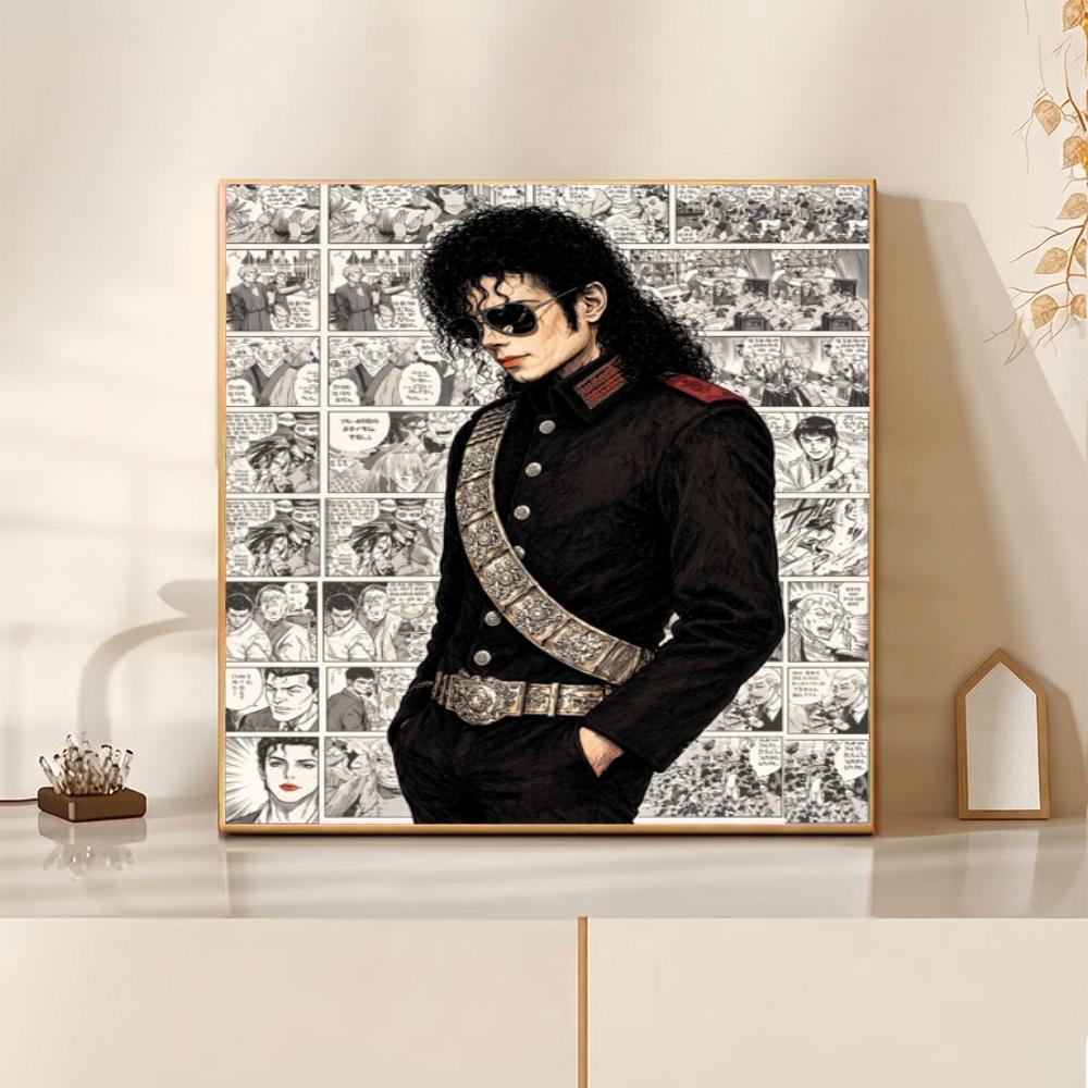 Michael Jackson Pop 5D Diy Diamond Paintings Mosaic Wall Round Diamond Art Painting Kits Embroidery Crystal Accessories Frameless