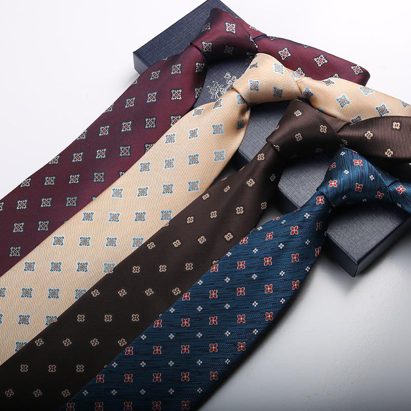 Tie Men'S Formal Wear British Retro Brown Striped 8Cm Hand Style Student Work Professional Wear
