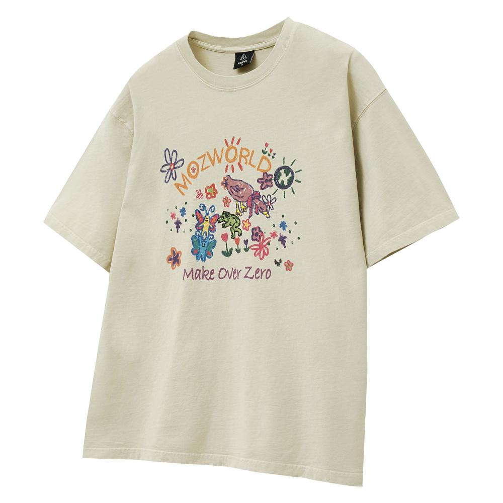 MOZMOZ [Set] Graphic Pigment Oversized Short Sleeve T-Shirt Part05