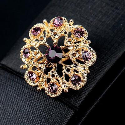 Regalo di Natale per spille per sciarpe da sposa con strass lucidi cavi da 12 pezzi