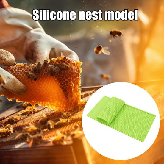 2 Pcs Silicone Beeswax Sheet Beeswax Press Embosser Machine Beeswax Honeycomb Making Mold for Beekeeping Accessory