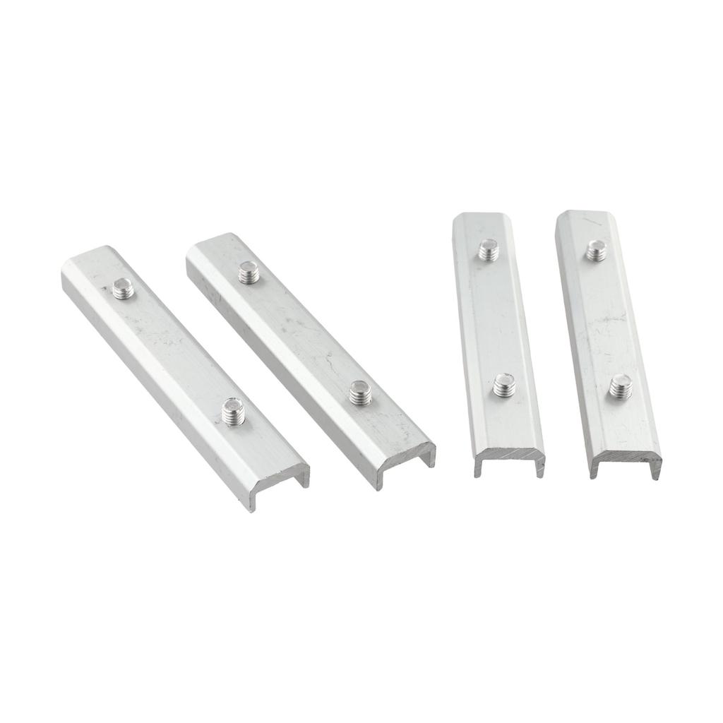 Commercial and Residential Solar System Rail Connector 4x Aluminum PV Rail Connector with Screws for 14cm Panels
