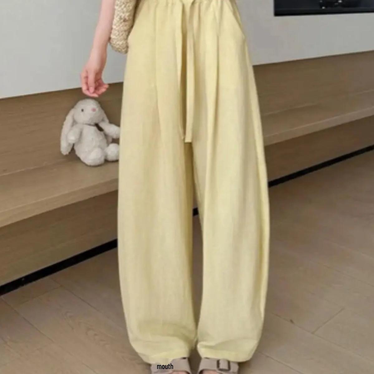 

2026 Heavenly Dish Airy Tencel Linen Pear-shaped Slimming Wide-leg Pants S (80–95)