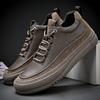 Fashion 2025 New Luxury Genuine Leather Men Outdoor Shoes Casual Business Formal Office Shoes Soft Bottom Lace-Up Flat Designer Shoes
