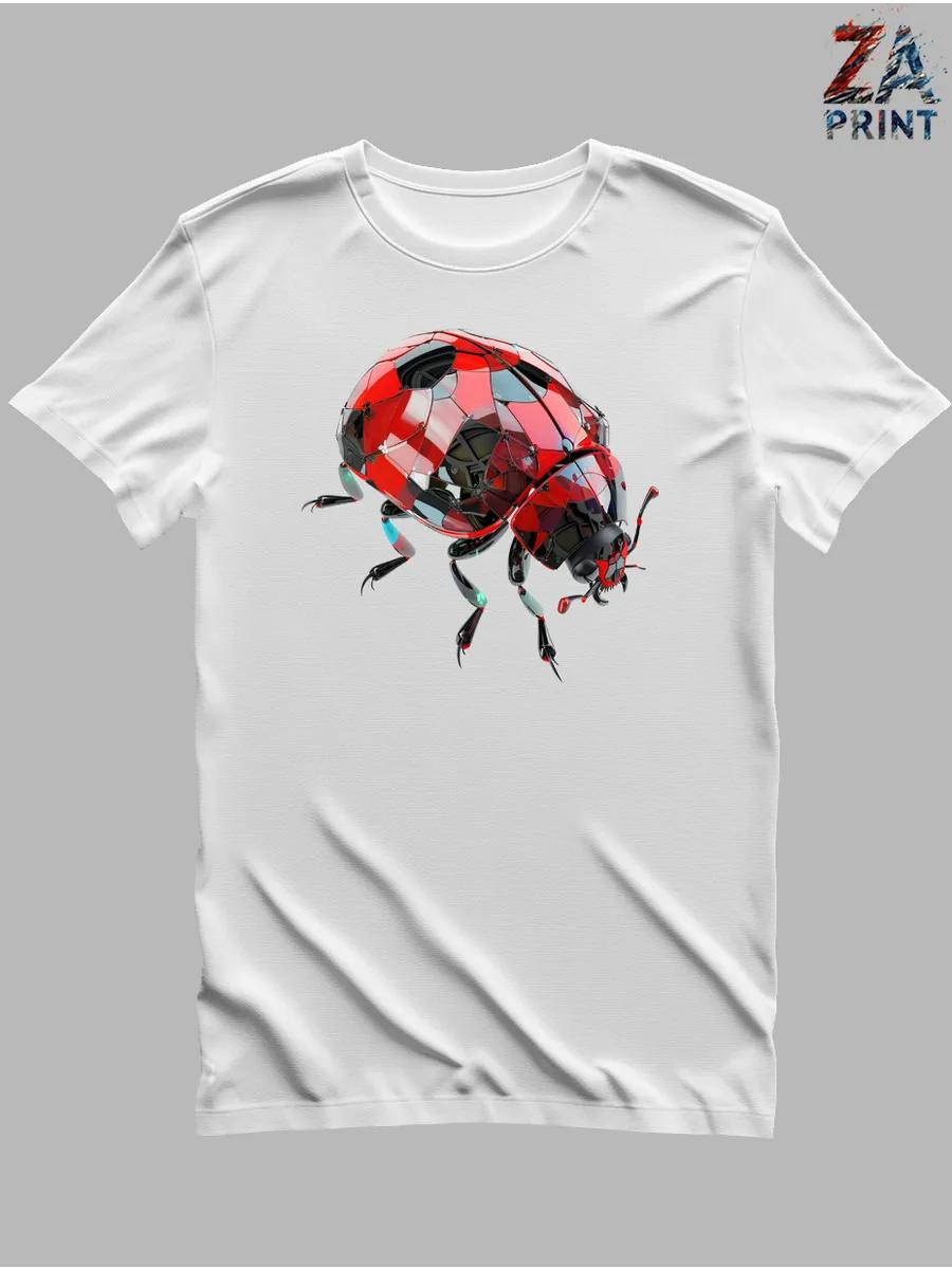 Футболка с принтом божьих коровок S