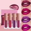 Set de Brillo de Labios, 4 Piezas de Labial Líquido Metálico y con Brillo de Diamante - Fórmula No Pegajosa e Impermeable para Uso Diario y Fiestas
