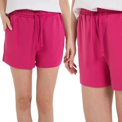 Women's Cotton Sweatpants Shorts, Short, Tied, Comfortable, MORAJ XXL FUCHSIA