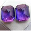 Natural Purple Tanzanite Loose Gemstone 21.25 Ct Emerald Cut Stone Pair for Jewelry Making Projects