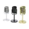 Miniature Simulation Microphone Plastic Dynamic Vocal Microphone  Home Decoration