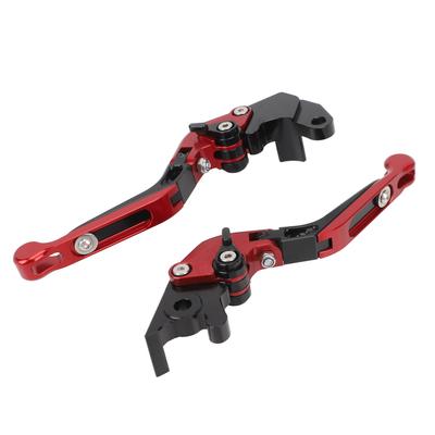 1 Pair Motorcycle Folding Brake Lever CNC Aluminium Clutch Brake Handle Lever For YZF R125 2014‑2022 Red