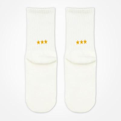 UNBDAY Women's Heel Point Star Embroidered Socks