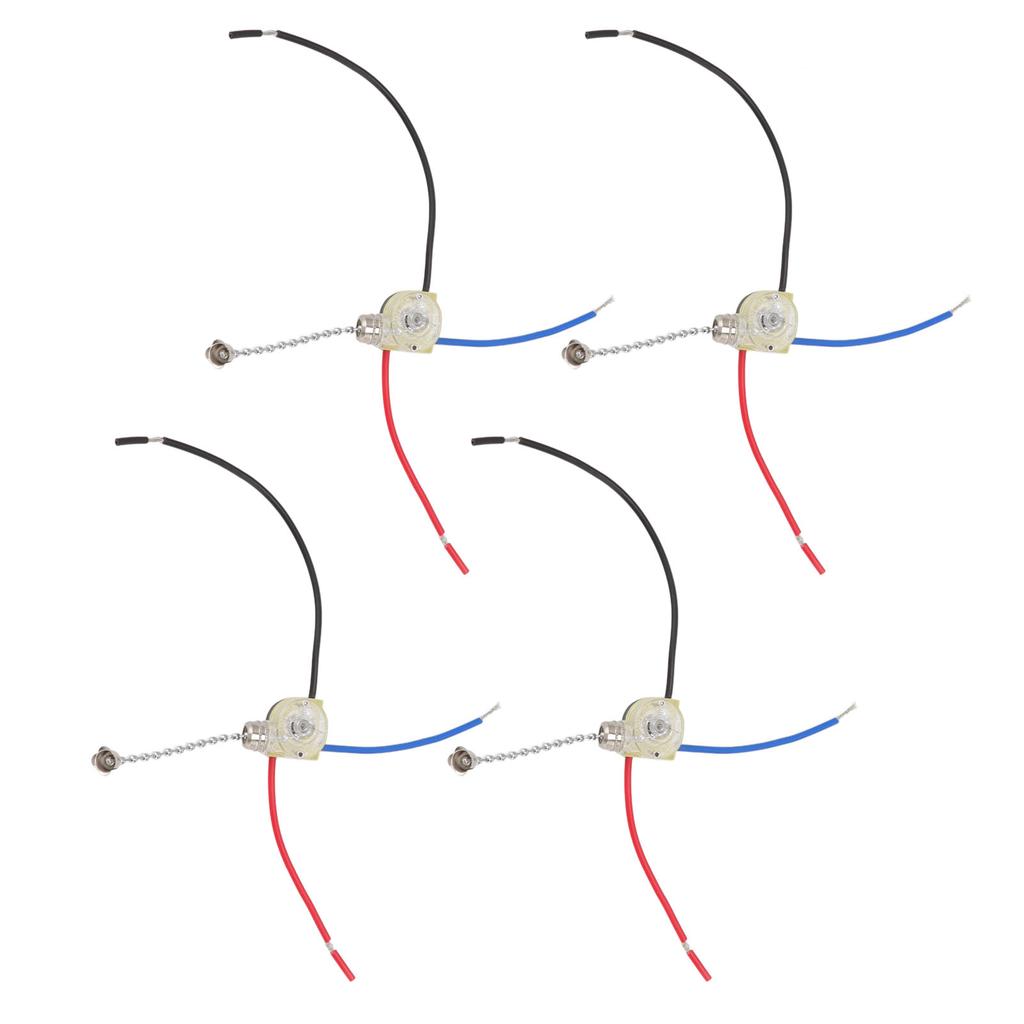 4Pcs Ceiling Fan Light Replacement Lamp Pull Chain 3 Wire Ceiling Fan Lamp 250V 125V