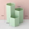 Three-grid Pen Holder Student Office Multifunctional Desktop Storage Box Makeup Brush Stationery Small Item Storage Box Gift