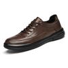 Fashion Genuine Leather Mens Casual Shoes New Trendy Minimalist Male Oxford Shoes Lace Up Formal Business Footwear Leisure Walk Sneakers