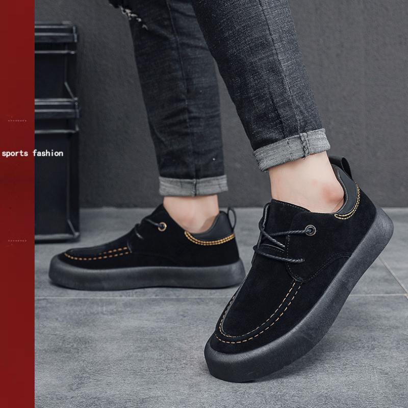 Herrenstiefel Sicherheitsschuhe Mann Runde Zehe Slipper Leicht zu reinigen Schön Modisch Outdoorstiefel Persönlichkeit Klassisch Schlicht Jung