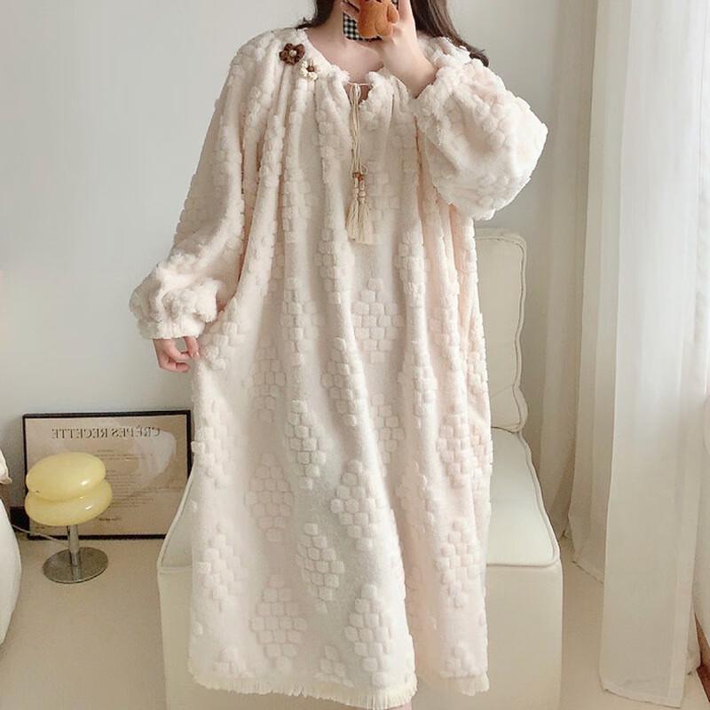 OEING Women's Winter Flannel Princess Nightgown