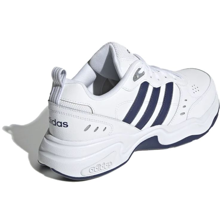 adidas Men's Strutter Cloud White Dark Blue Matte Silver Casual Shoes EG2654