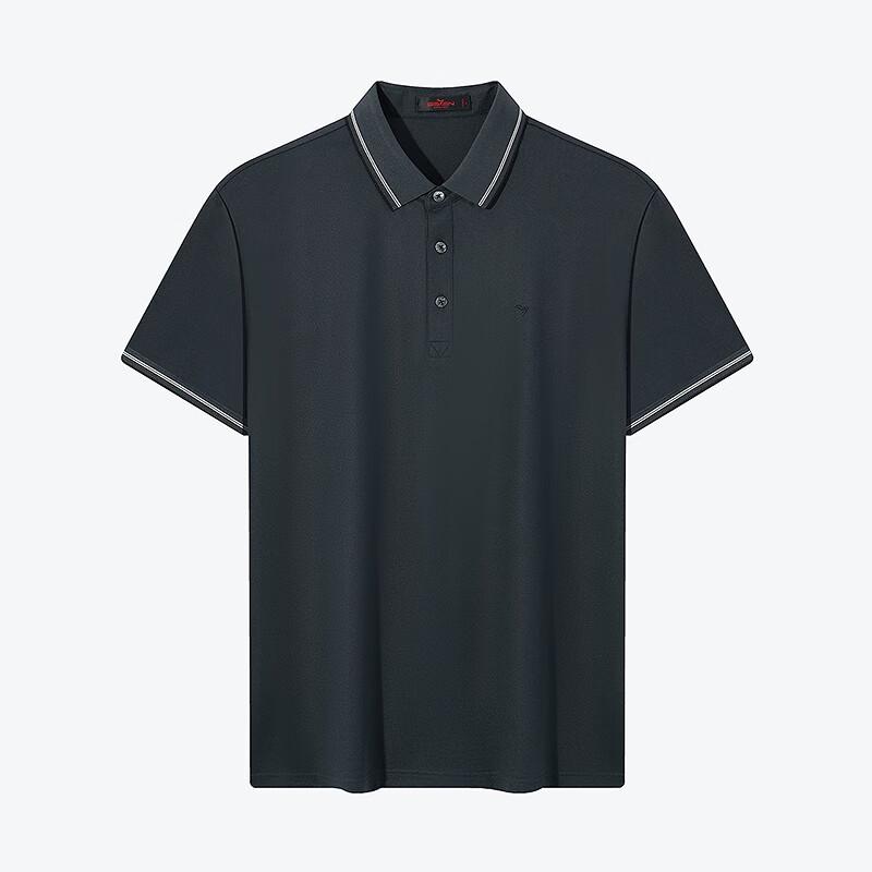 Septwolves Mercerized Cotton Short Sleeve Polo Shirt for Men