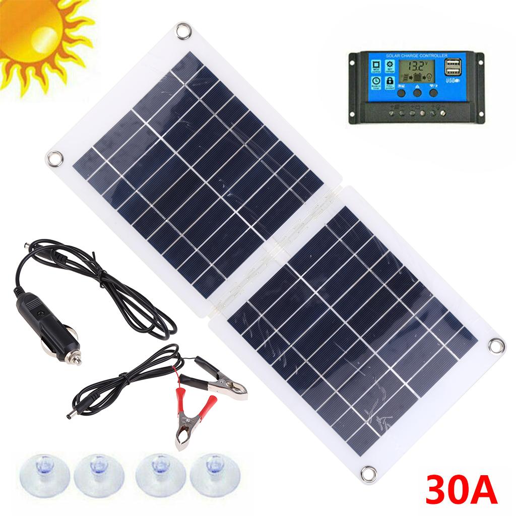 Solar Panel Portable Monocrystalline Solar Charger for Power Station Caravan Boat Camping Camper Car Off-grid Home RV