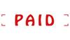 Printtoo Paid Self Inking Rubber Stamp Pre-Inked Office Stamp- Home Office Business Stationery, Black- 42 x 9