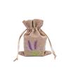 50pcs Jewellery Pouch Flax with Stitchwork Rope Jewelry Hoist Bag Round Ornaments Packaging Gifts Wedding Candy