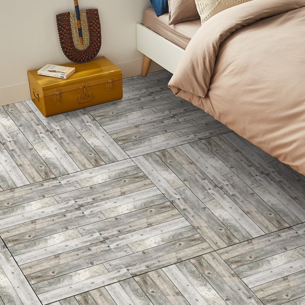 Matná PVC samolepicí podlahová nálepka Americká kresba dřeva Domácí renovace Vodotěsná a proti znečištění Kuchyň Ložnice Podlahová nálepka