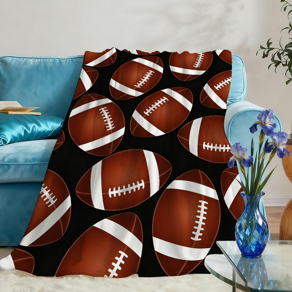 American Football Blanket Throw Super Cosy Plush Living Room Sofa Couch Childish Birthday Gifts